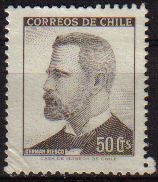 Chile 1966 Scott 649 Sello º Personajes German Riesco Stamp Chili 50c